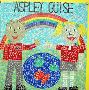 mosaic on the wall of Aspley Guise Lower School September 2007